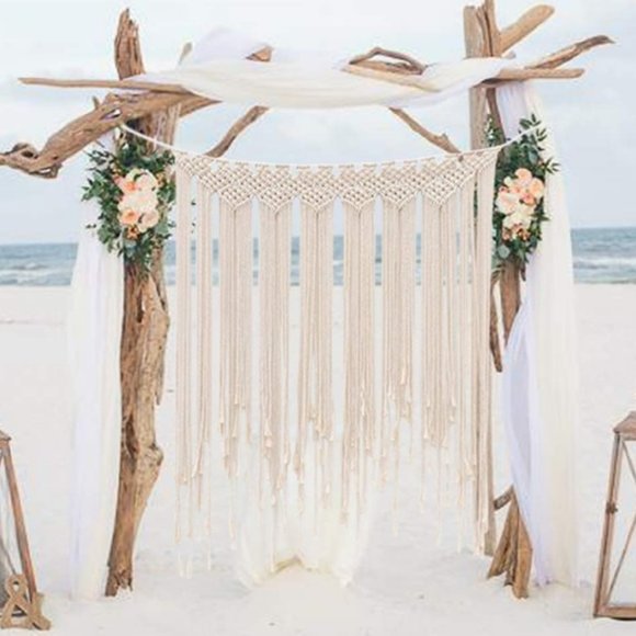 Macrame Wall Art Hanging Boho Decor LARGE Ivory - Picture 7 of 9